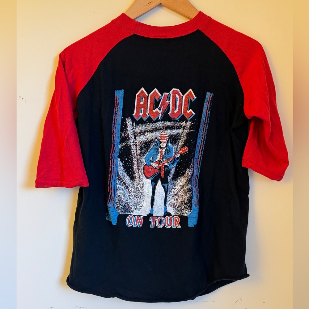 Vintage ACDC tour base ball T Tour Shirt